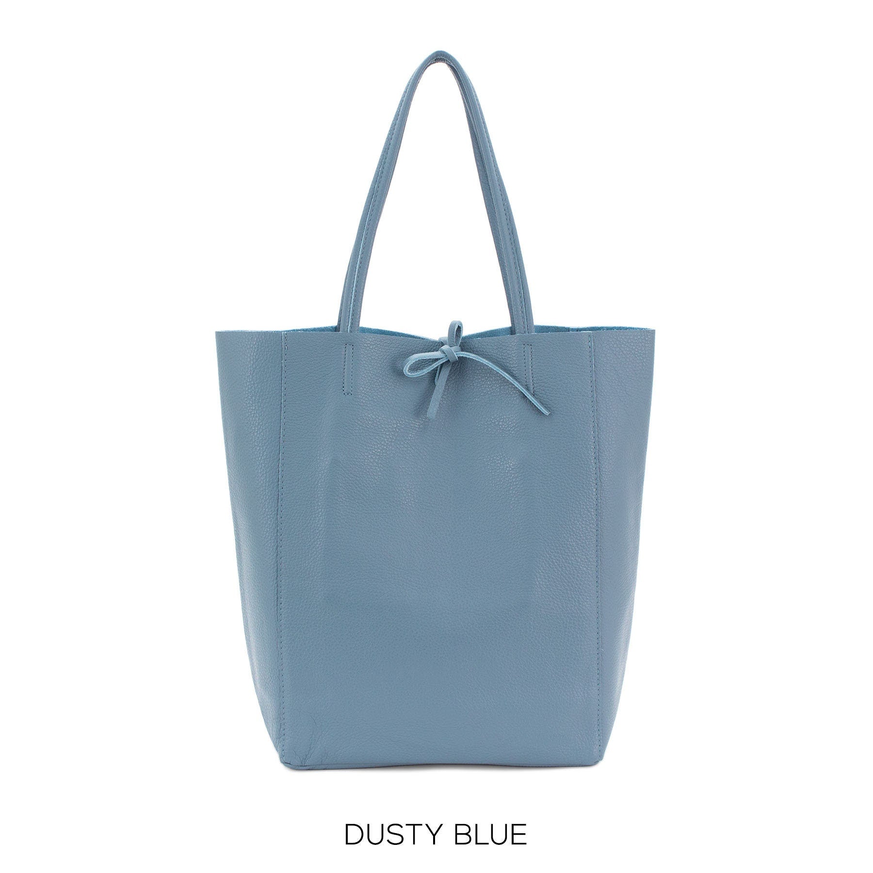 Light blue hotsell leather tote bag