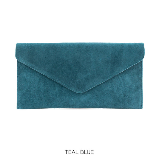 Teal Green Blue Envelope Clutch Bag