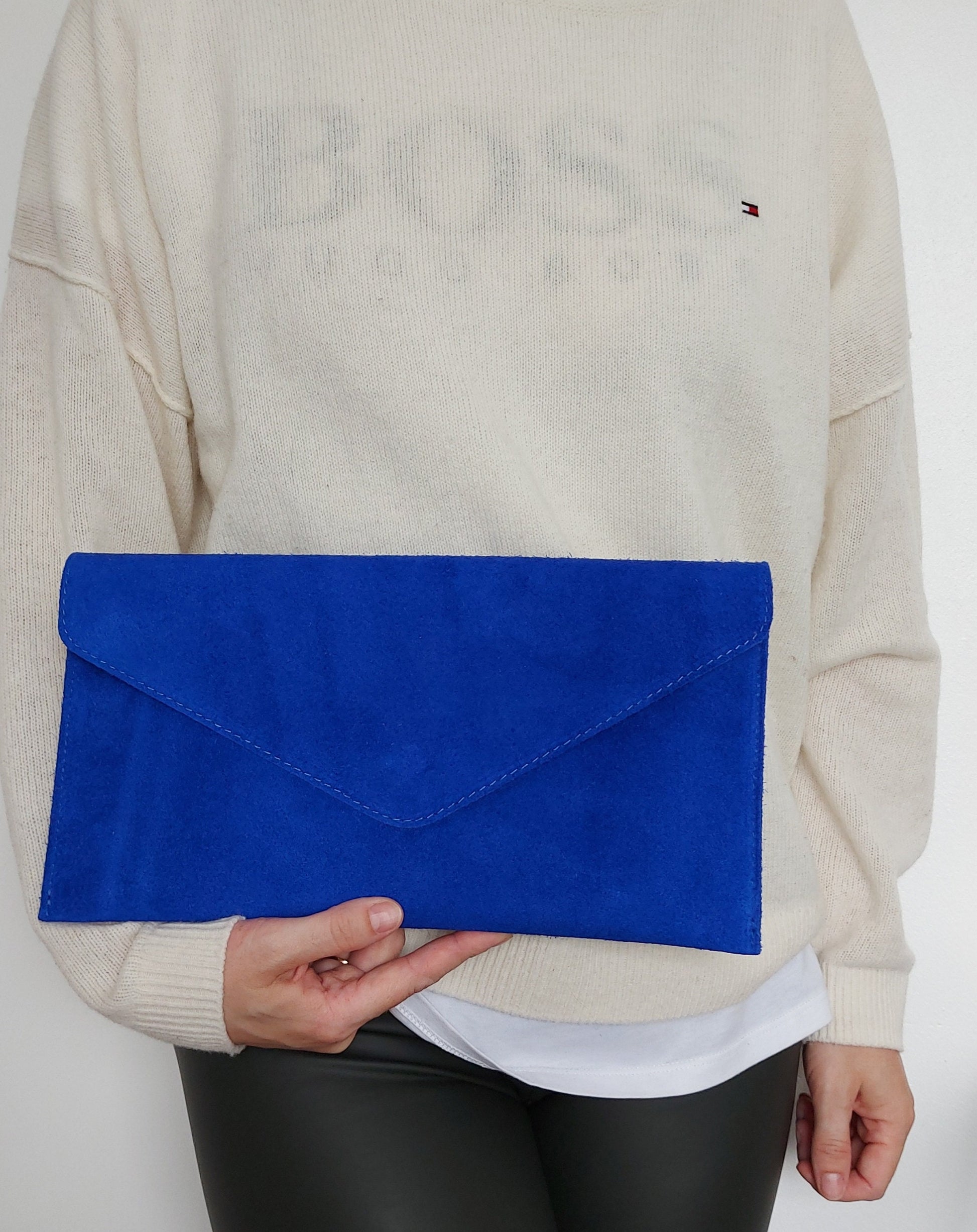 Royal Blue Envelope Clutch Bag