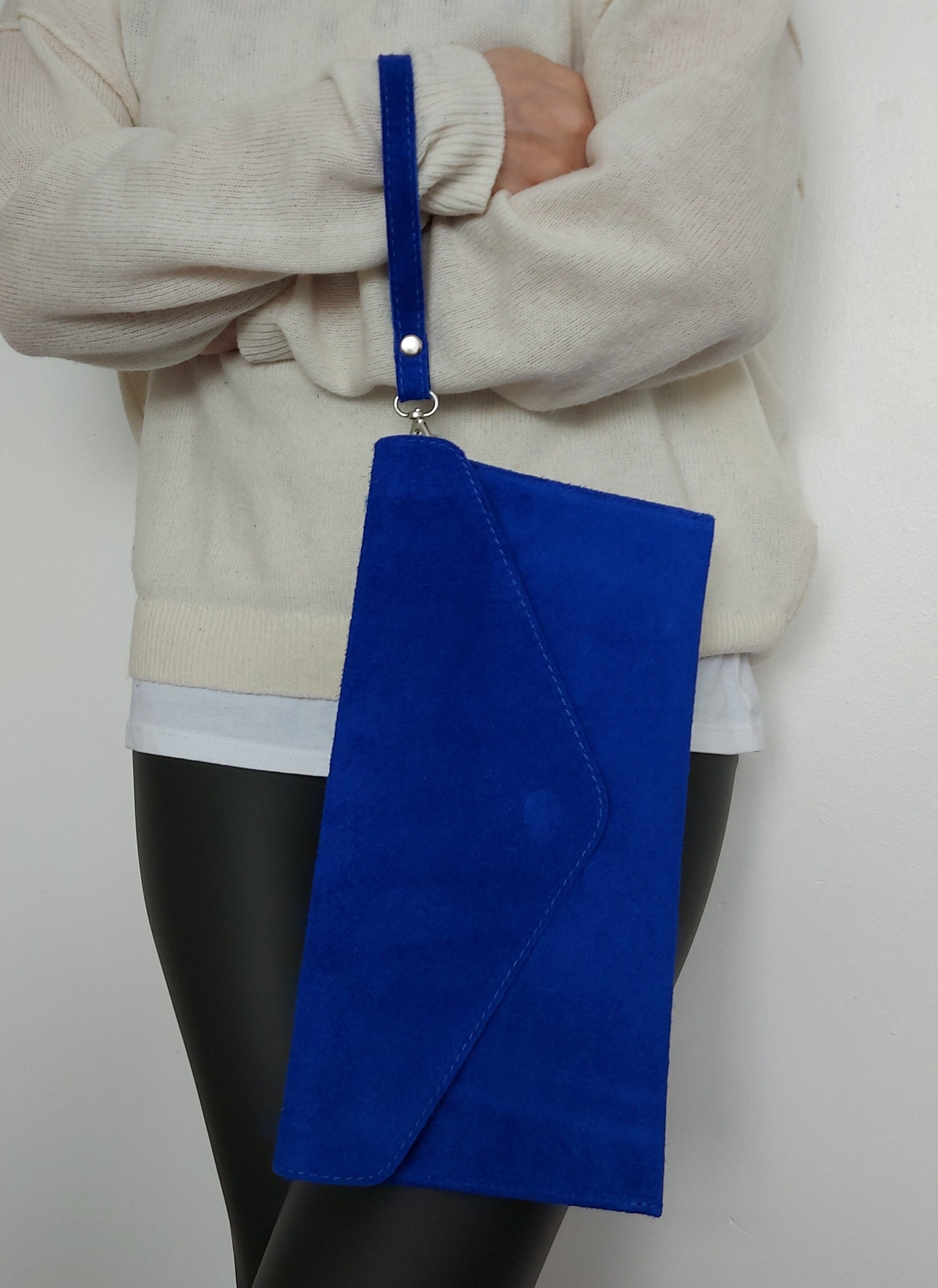 Royal Blue Envelope Clutch Bag