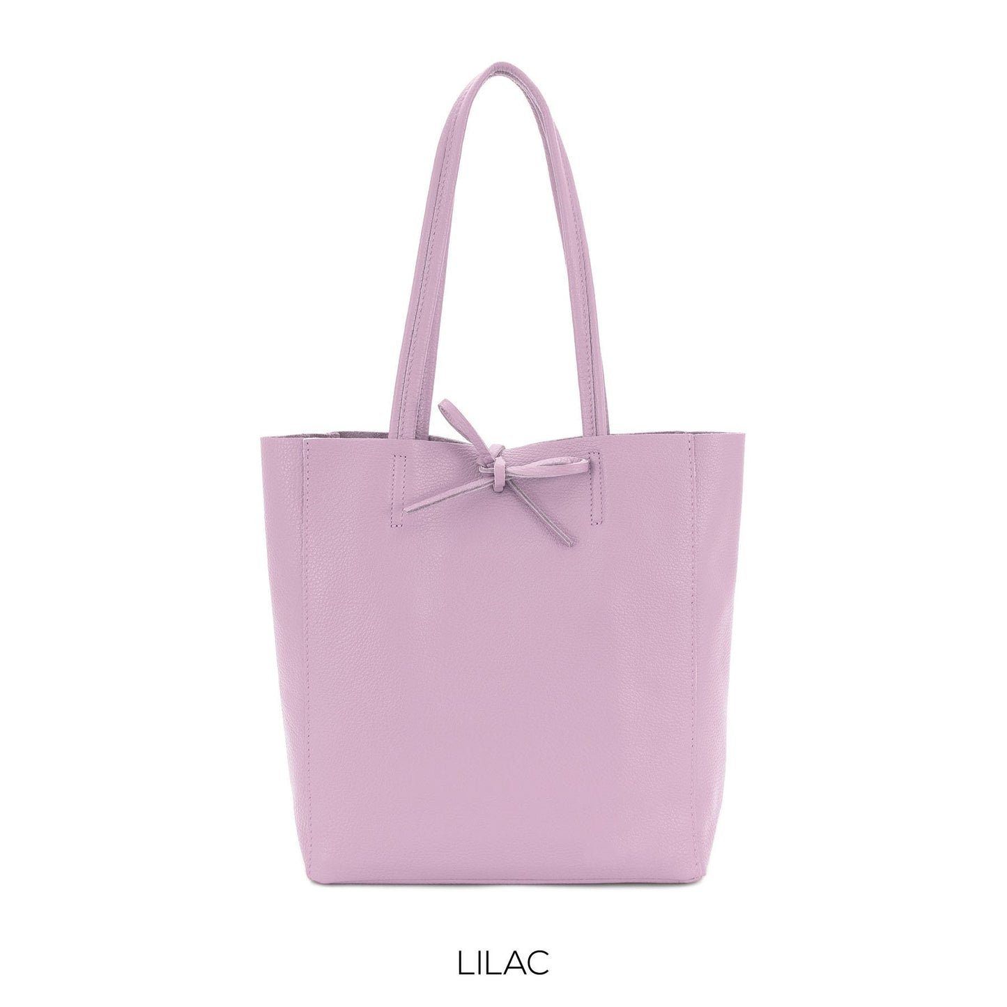 Lilac Genuine Leather Shopper Bag Medium Leather Tote Bag