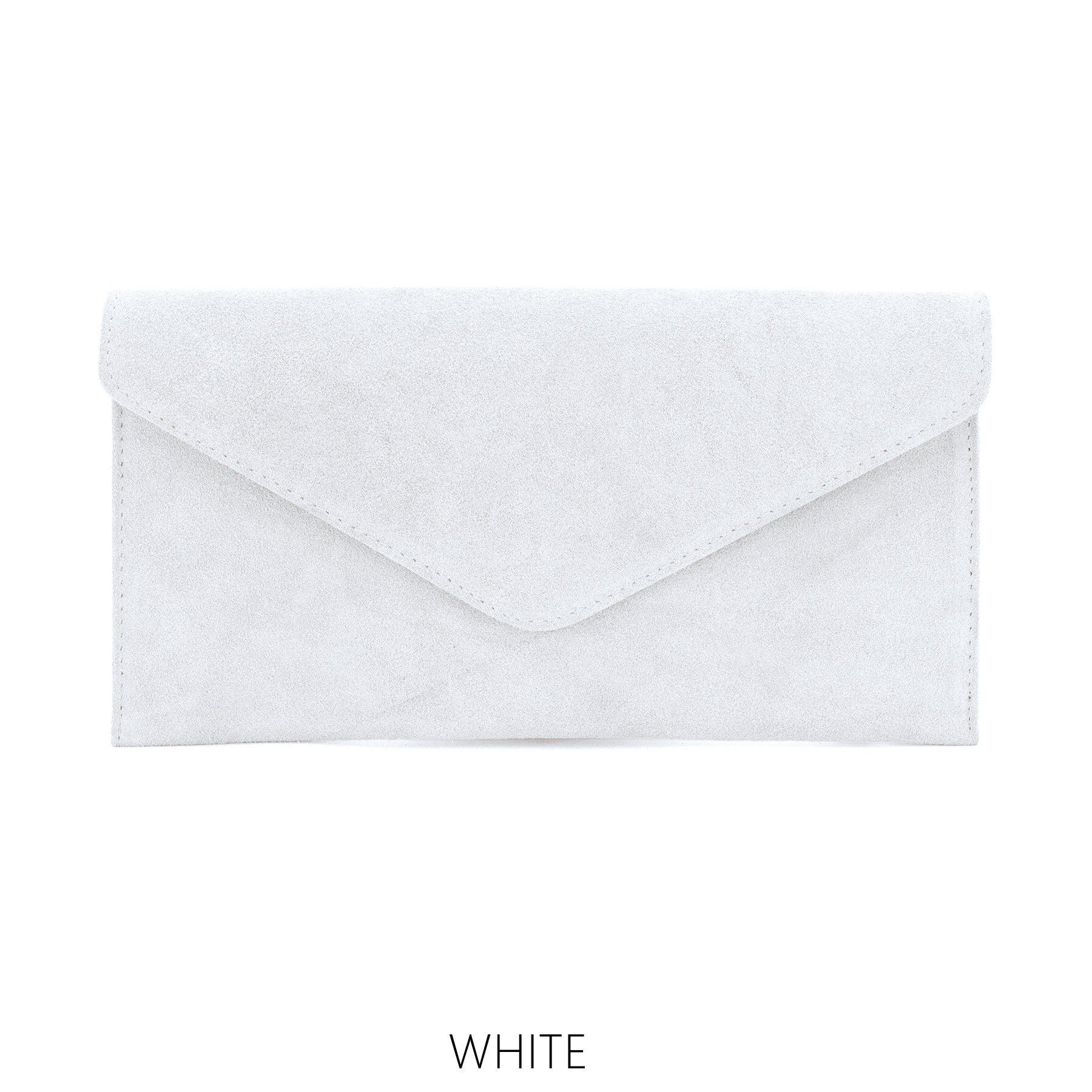 White envelope clutch bag