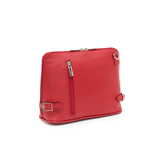 Genuine Leather Crossbody Bag Leather Crossbody with Side Buckles Real Italian Leather Small Crossbody Shoulder Bag Cute Small Elegant Bag