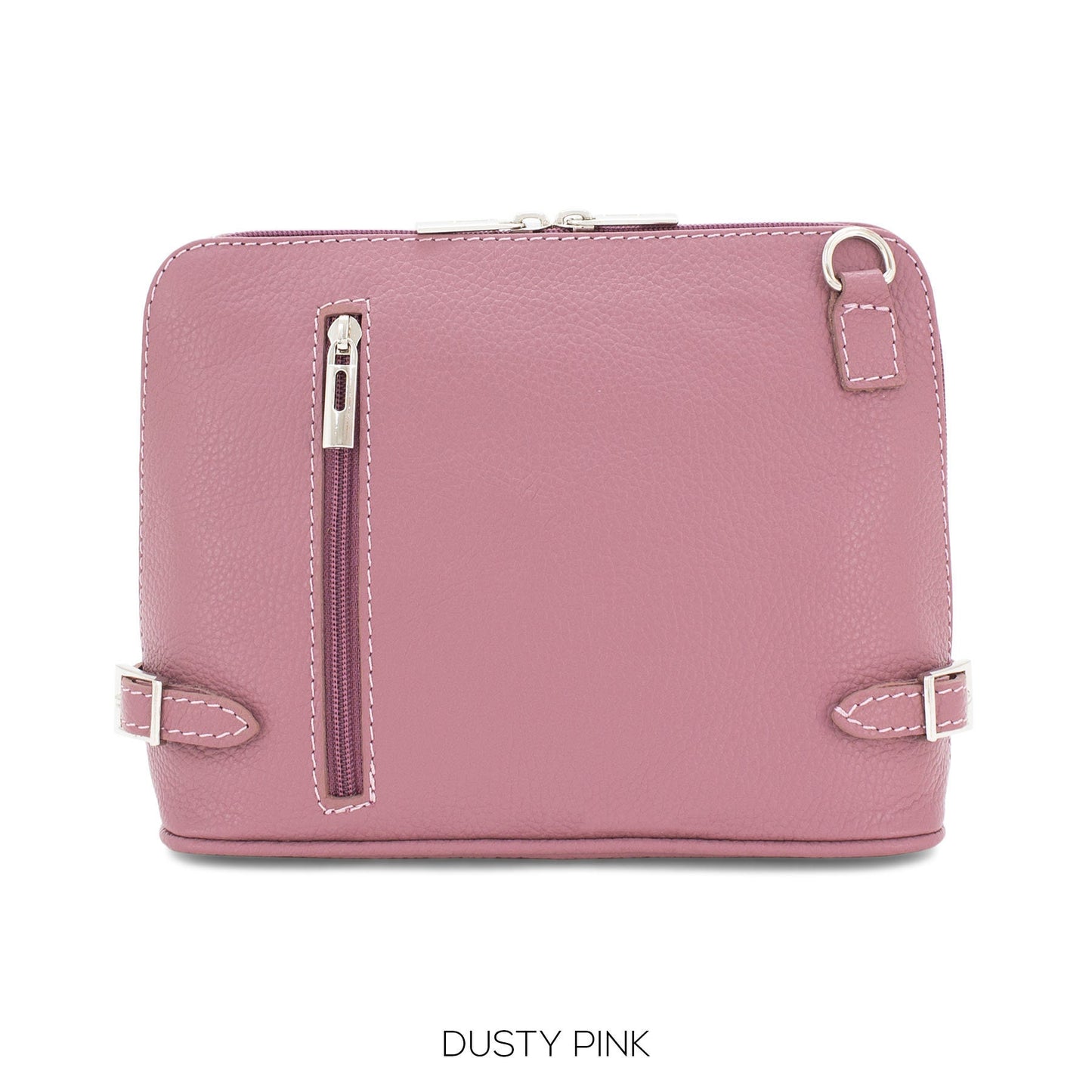 Genuine Leather Crossbody Bag Leather Crossbody with Side Buckles Real Italian Leather Small Crossbody Shoulder Bag Cute Small Elegant Bag