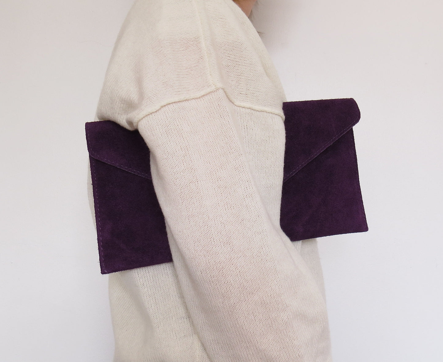 Purple Envelope Clutch Bag