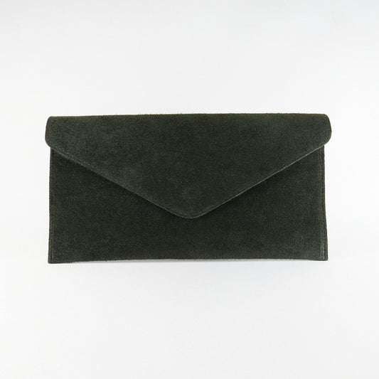 Dark Green envelope clutch bag