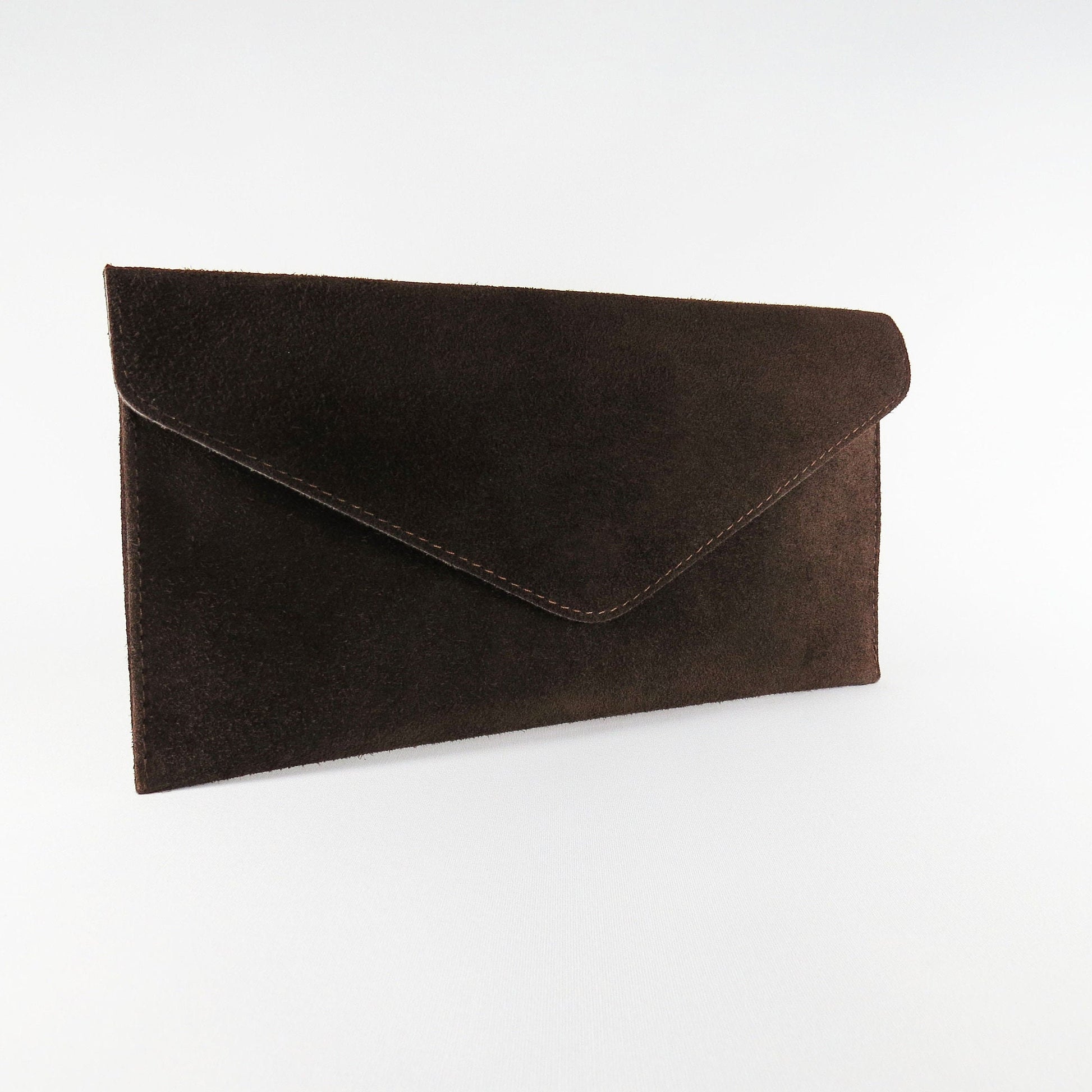 coffee brown envelope clutch bag