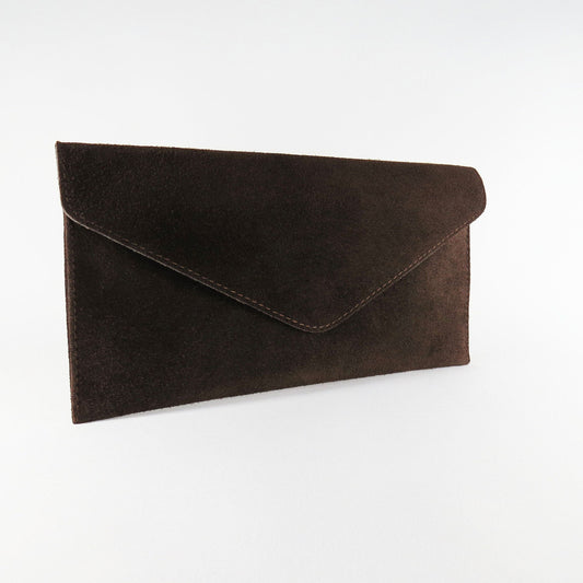coffee brown envelope clutch bag
