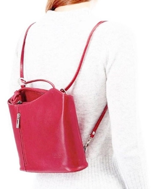 Magenta Shoulder Bag Convertable to Backpack