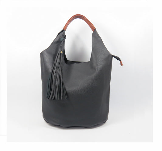 Vegan Leather Shopper Bag Large Leather Hobo Bag