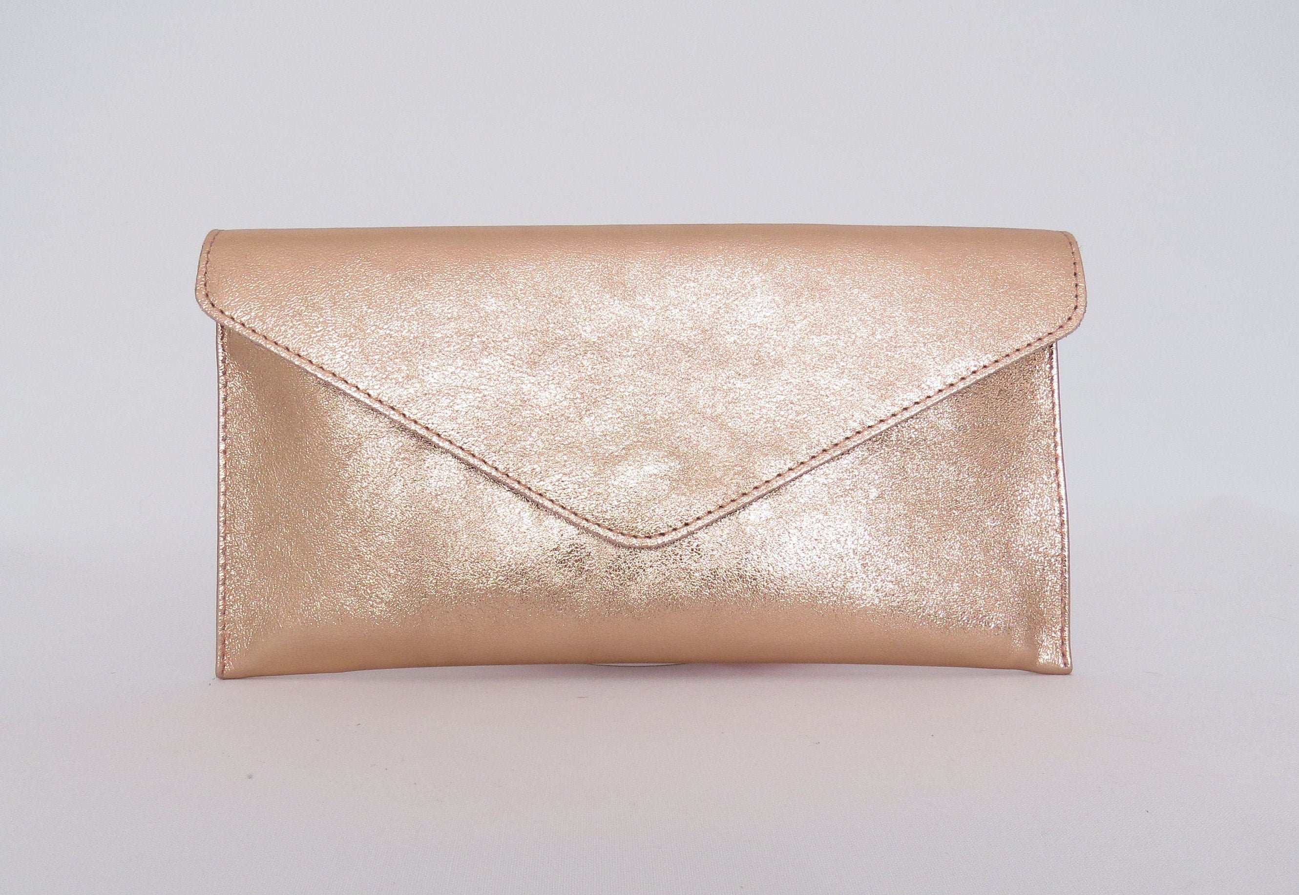 Rose gold envelope discount clutch